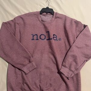 Nola Men's Maroon Crewneck Sweater